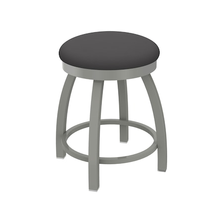Holland Bar Stool Co 18" Swivel Vanity Stool, Nickel Finish, Canter Storm Seat 80218AN004
